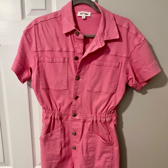 Day + Moon Pants - Day + Moon Pink Button-Front Romper